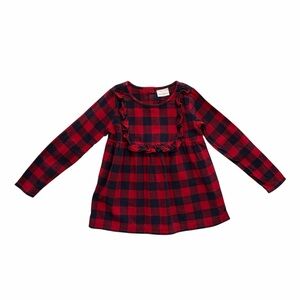 Hanna Andersson Red and Black Plaid Kids Blouse